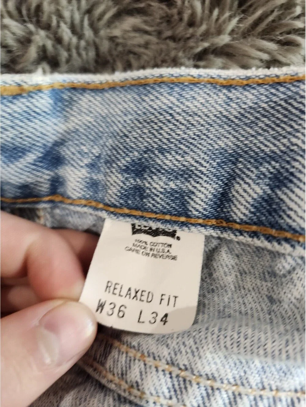 Vintage Levis 540 Men's Blue Jeans BROWN TAB Relaxed Fit Denim Size 36 X 34